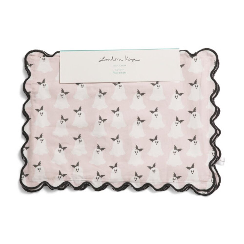 LONDON KAYE Set Of 4 Pretty Ghost Placemats